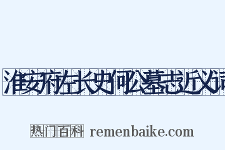 淮安府左长史何公墓志近义词是什么意思的图片